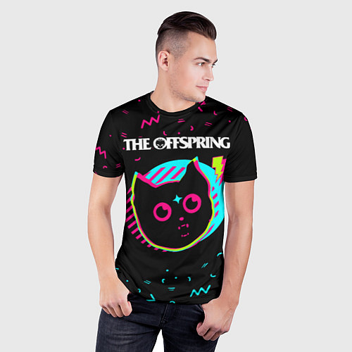 Мужская спорт-футболка The Offspring - rock star cat / 3D-принт – фото 3