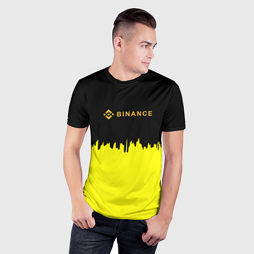 Мужская спорт-футболка Binance биржа краски / 3D-принт – фото 3