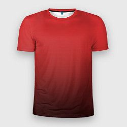 Мужская спорт-футболка Градиент клубнично-чёрный