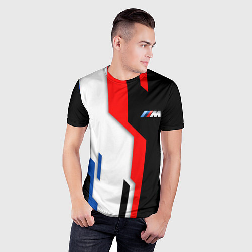 Мужская спорт-футболка BMW - униформа / 3D-принт – фото 3