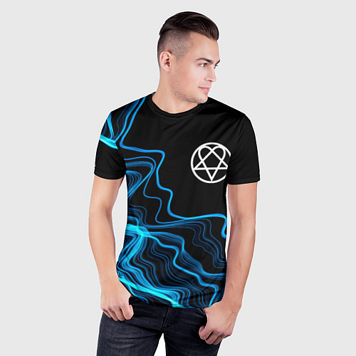 Мужская спорт-футболка HIM sound wave / 3D-принт – фото 3
