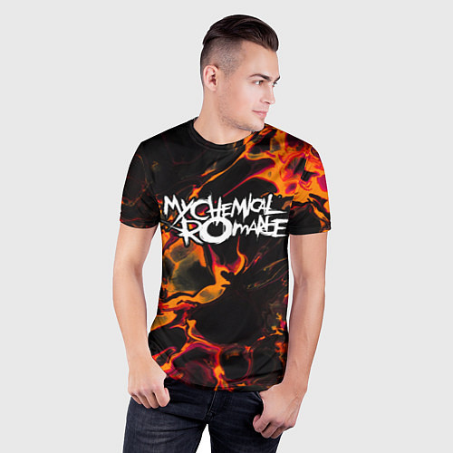 Мужская спорт-футболка My Chemical Romance red lava / 3D-принт – фото 3