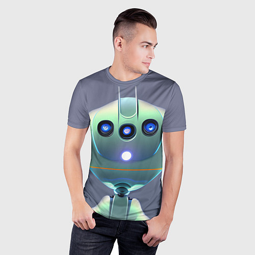 Мужская спорт-футболка Робот человекоподобный / 3D-принт – фото 3