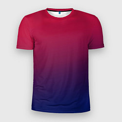 Футболка спортивная мужская Gradient red-blue, цвет: 3D-принт
