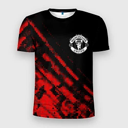Футболка спортивная мужская Manchester United sport grunge, цвет: 3D-принт