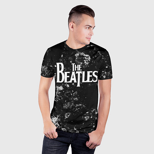 Мужская спорт-футболка The Beatles black ice / 3D-принт – фото 3