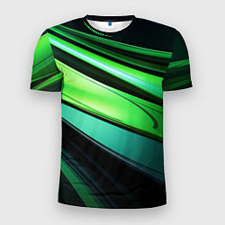 Мужская спорт-футболка Абстрактные геометрические плавные линии минимализ