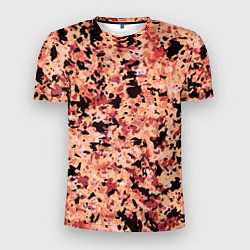 Мужская спорт-футболка Абстракция персиковый пятнистый