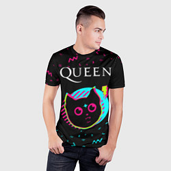 Футболка спортивная мужская Queen - rock star cat, цвет: 3D-принт — фото 2