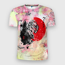 Футболка спортивная мужская Berserk sakura samurai, цвет: 3D-принт