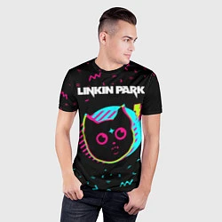 Футболка спортивная мужская Linkin Park - rock star cat, цвет: 3D-принт — фото 2