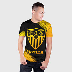 Футболка спортивная мужская Sevilla - gold gradient, цвет: 3D-принт — фото 2