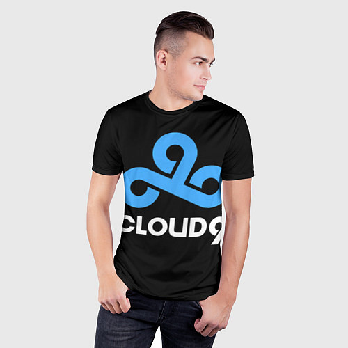 Мужская спорт-футболка Cloud9 - esports logo / 3D-принт – фото 3