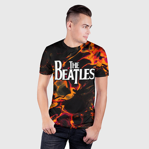 Мужская спорт-футболка The Beatles red lava / 3D-принт – фото 3