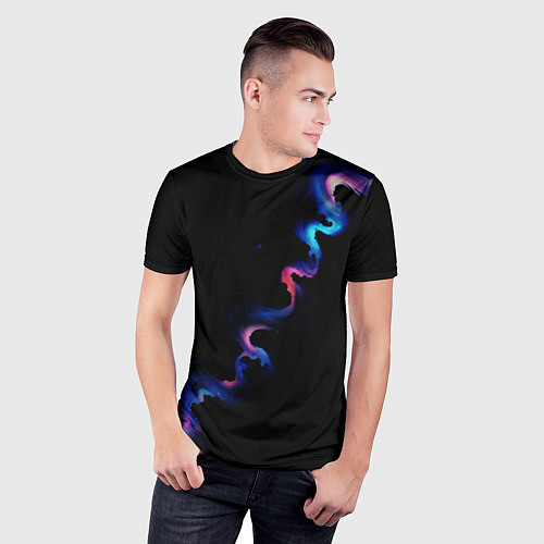Мужская спорт-футболка Звёздный дым / 3D-принт – фото 3