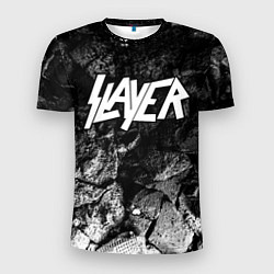 Футболка спортивная мужская Slayer black graphite, цвет: 3D-принт