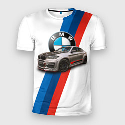 Футболка спортивная мужская Немецкий кроссовер BMW X6 M, цвет: 3D-принт