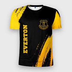 Мужская спорт-футболка Everton - gold gradient вертикально