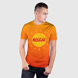 Футболка спортивная мужская Orange sunshine reggae, цвет: 3D-принт — фото 2