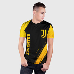 Футболка спортивная мужская Juventus - gold gradient вертикально, цвет: 3D-принт — фото 2