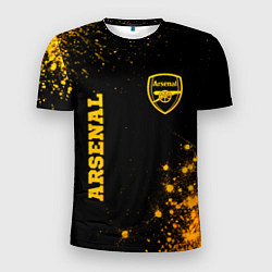 Футболка спортивная мужская Arsenal - gold gradient вертикально, цвет: 3D-принт