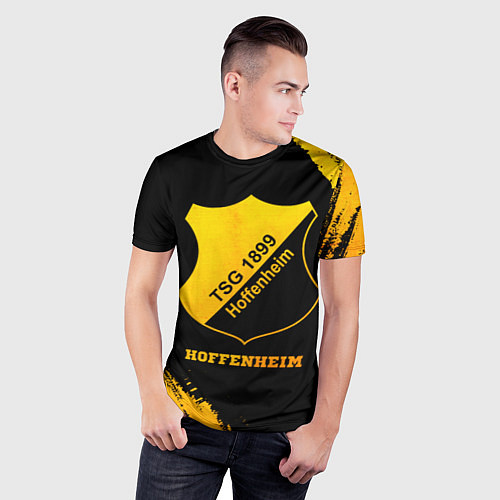 Мужская спорт-футболка Hoffenheim - gold gradient / 3D-принт – фото 3