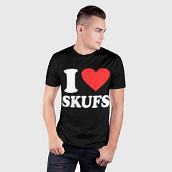 Футболка спортивная мужская I love skufs, цвет: 3D-принт — фото 2