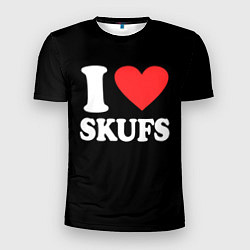 Футболка спортивная мужская I love skufs, цвет: 3D-принт