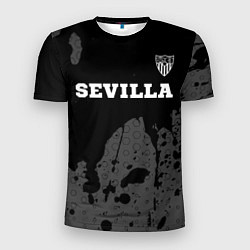 Футболка спортивная мужская Sevilla sport на темном фоне посередине, цвет: 3D-принт