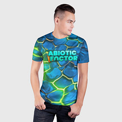 Футболка спортивная мужская Abiotic Factor logo bright neon, цвет: 3D-принт — фото 2