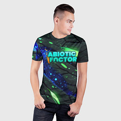 Футболка спортивная мужская Abiotic Factor logo bright neon, цвет: 3D-принт — фото 2