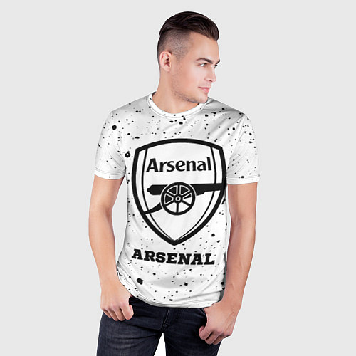 Мужская спорт-футболка Arsenal sport на светлом фоне / 3D-принт – фото 3