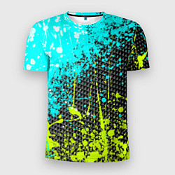 Футболка спортивная мужская Брызги красок с геометрией, цвет: 3D-принт