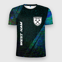 Футболка спортивная мужская West Ham glitch blue, цвет: 3D-принт