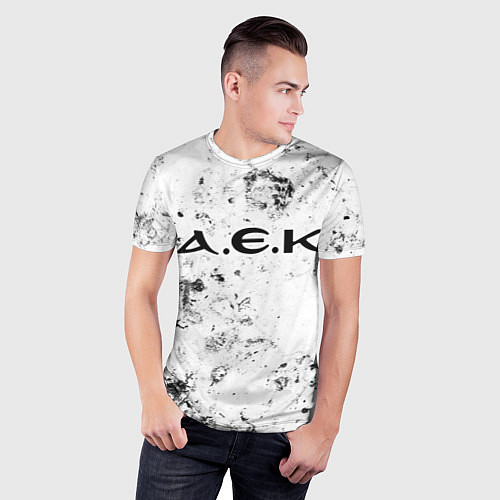 Мужская спорт-футболка AEK Athens dirty ice / 3D-принт – фото 3