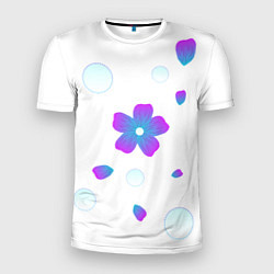 Футболка спортивная мужская Цветочки и пузыри, цвет: 3D-принт