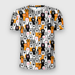 Мужская спорт-футболка Кошачьи лапы