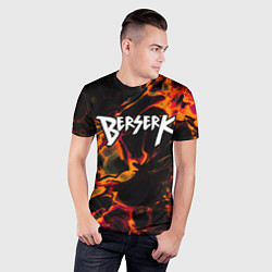 Футболка спортивная мужская Berserk red lava, цвет: 3D-принт — фото 2