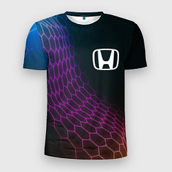 Мужская спорт-футболка Honda neon hexagon