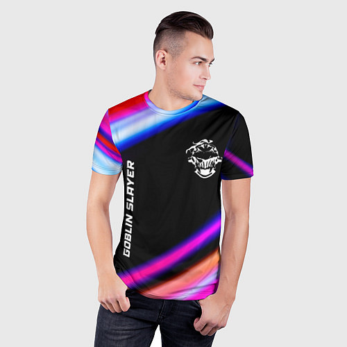 Мужская спорт-футболка Goblin Slayer speed anime lights / 3D-принт – фото 3