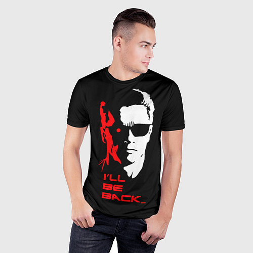 Мужская спорт-футболка Ill be back / 3D-принт – фото 3