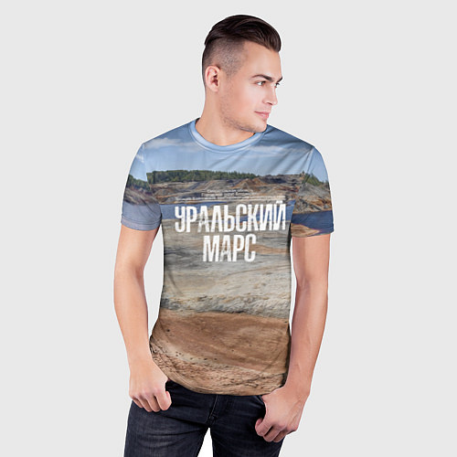 Мужская спорт-футболка Уральский марс / 3D-принт – фото 3
