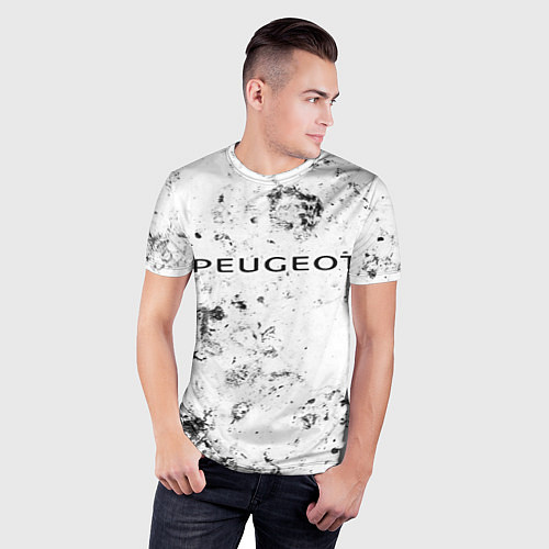 Мужская спорт-футболка Peugeot dirty ice / 3D-принт – фото 3