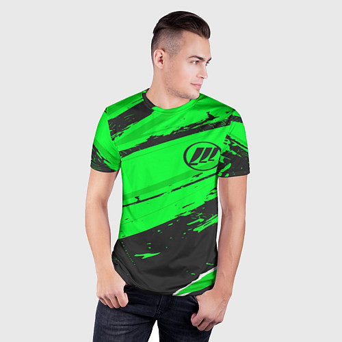 Мужская спорт-футболка Lifan sport green / 3D-принт – фото 3