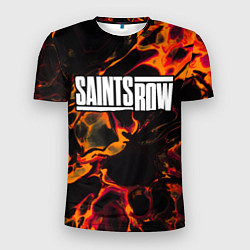 Футболка спортивная мужская Saints Row red lava, цвет: 3D-принт