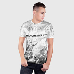 Футболка спортивная мужская Manchester City white graphite, цвет: 3D-принт — фото 2