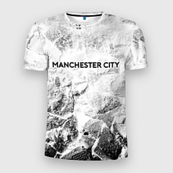 Футболка спортивная мужская Manchester City white graphite, цвет: 3D-принт