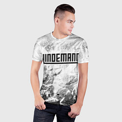 Футболка спортивная мужская Lindemann white graphite, цвет: 3D-принт — фото 2