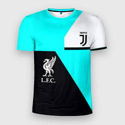 Мужская спорт-футболка Juventus x Liverpool geometry