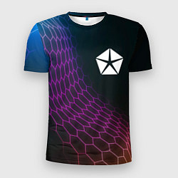 Мужская спорт-футболка Jeep neon hexagon